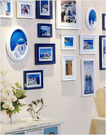 全悦18框实木照片墙创意相片墙